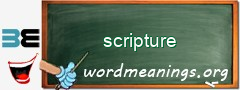WordMeaning blackboard for scripture